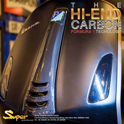 Cavat carbon Super Thailand cho xe Vespa